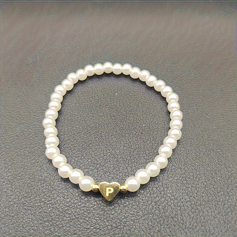 Charming Initial Heart Bracelet