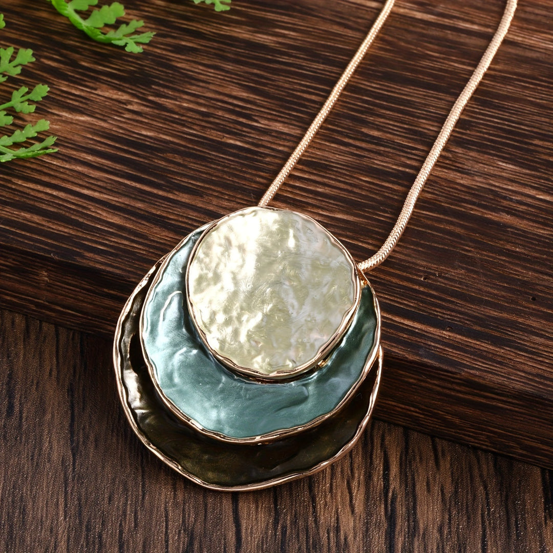 Handmade Boho Enamel Necklace & Earring Set