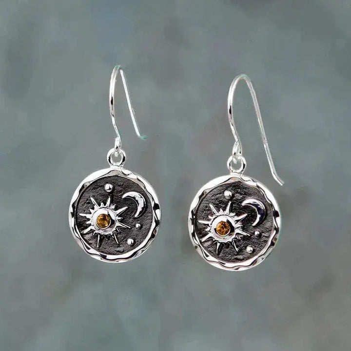 Gold and Silver Sun & Moon Earrings