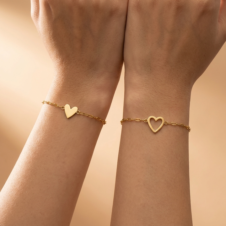 Love Matching Hearts Bracelet