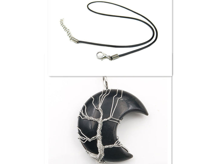 Moonstone Tree of Life Pendant Necklace