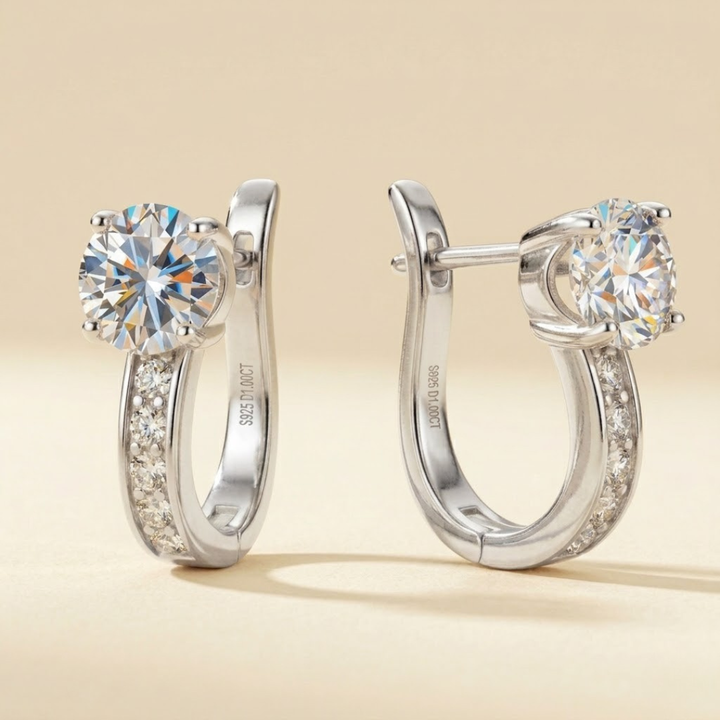 Gold Elegant Channel Earrings