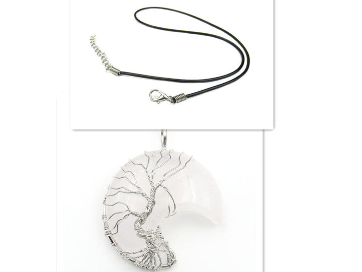 Moonstone Tree of Life Pendant Necklace