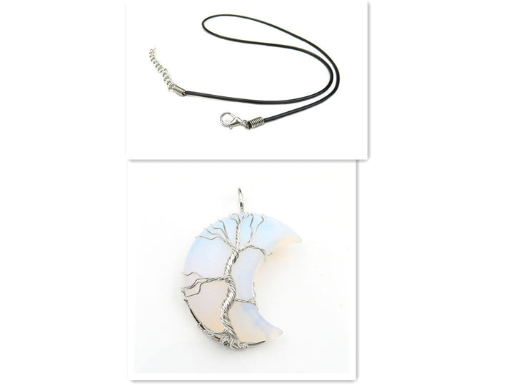 Moonstone Tree of Life Pendant Necklace