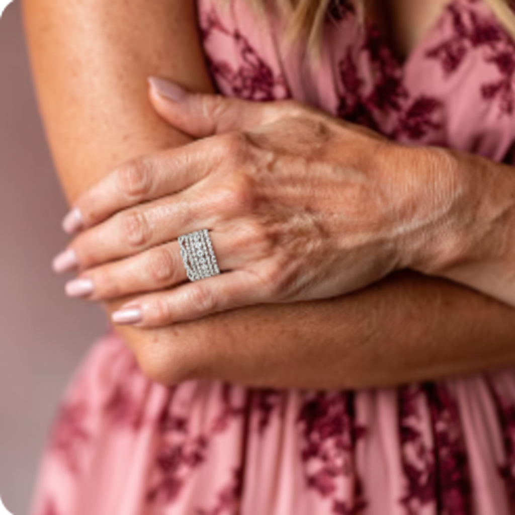 Vintage Layered Cubic Zirconia Ring