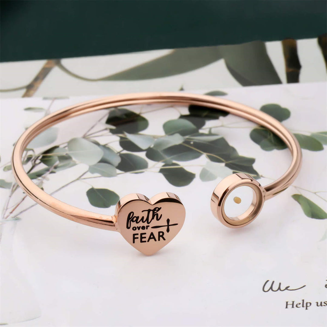 Faith Over Fear Mustard Seed Bracelet - Available in 3 Colors: A Daily Reminder of Hope