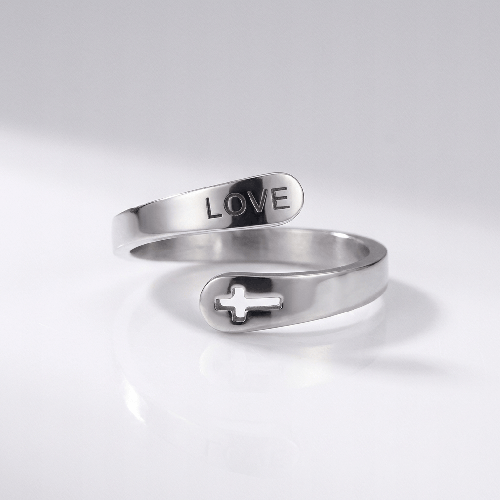 Adjustable Sacred Love Cross Ring