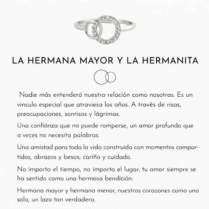 Sisters Forever Adjustable Ring – Big Sister & Little Sister
