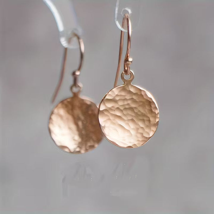 Vintage Hammered Round Earrings