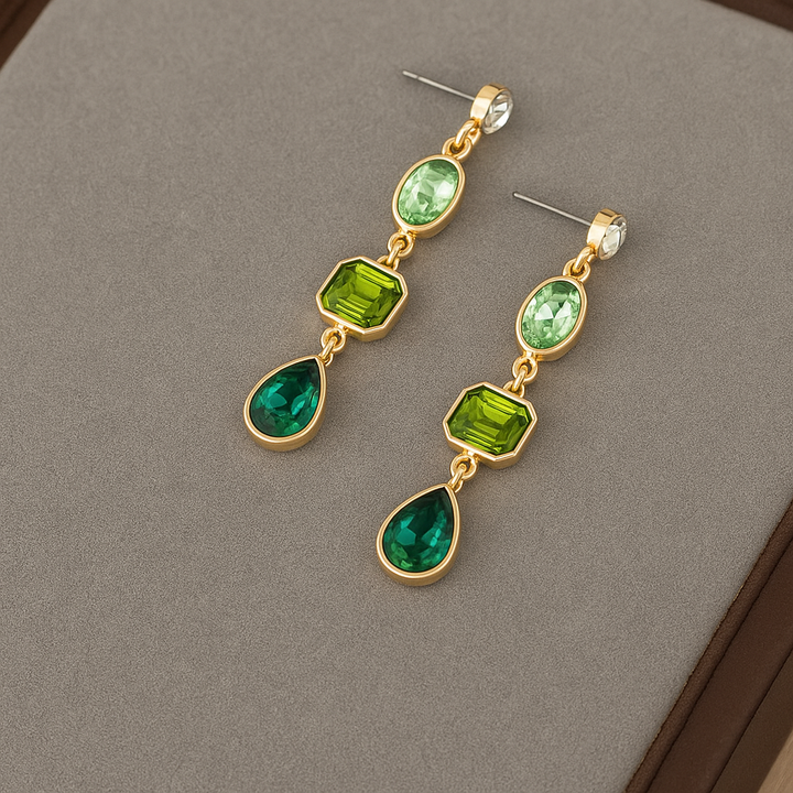 Kona Green Stone Drop Earrings