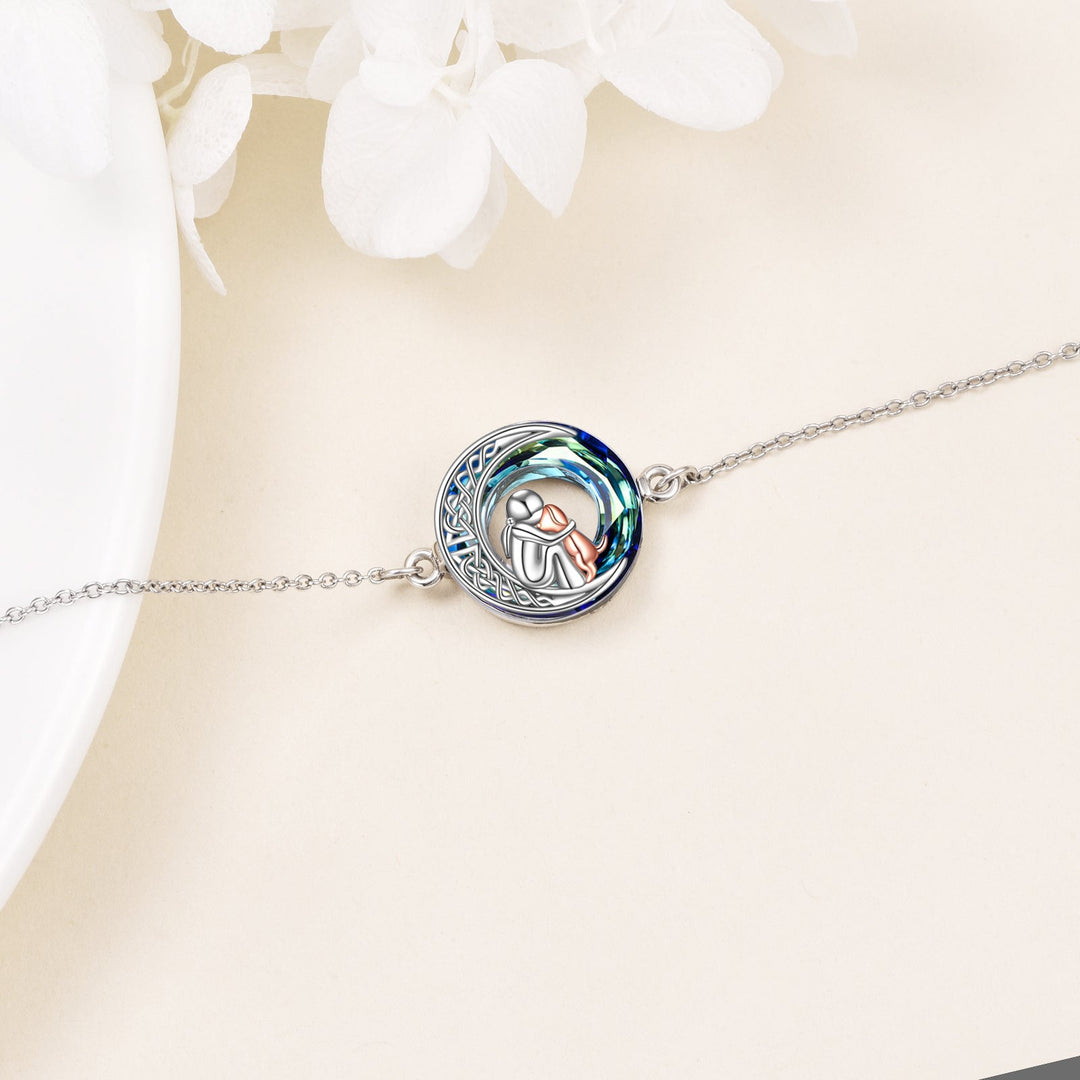 Adjustable Silver Dog Pendant Bracelet