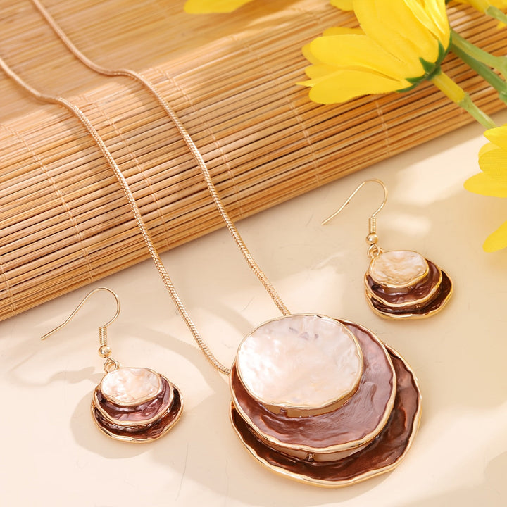 Handmade Boho Enamel Necklace & Earring Set
