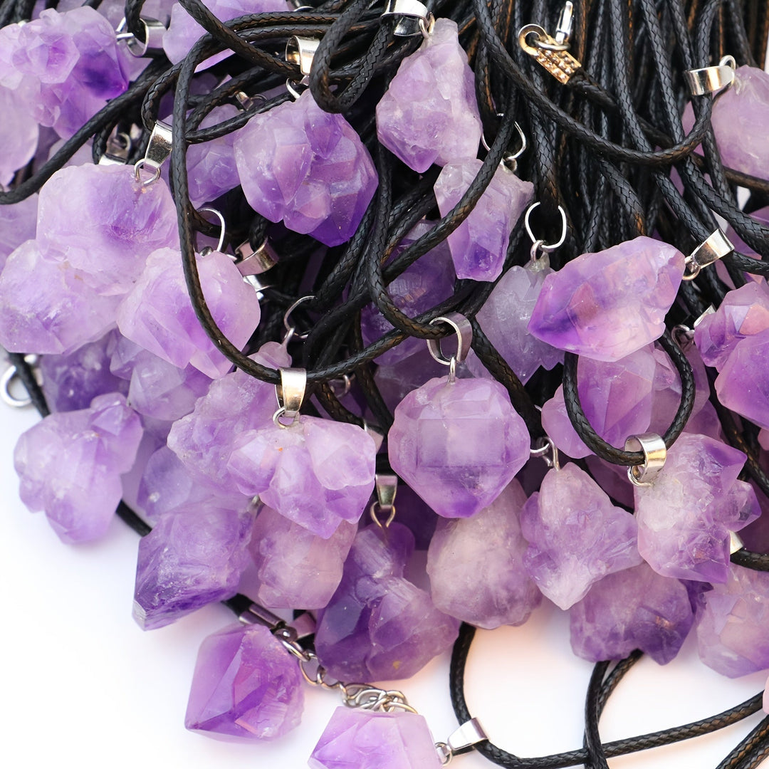 Rose Amethyst Pendant Necklace