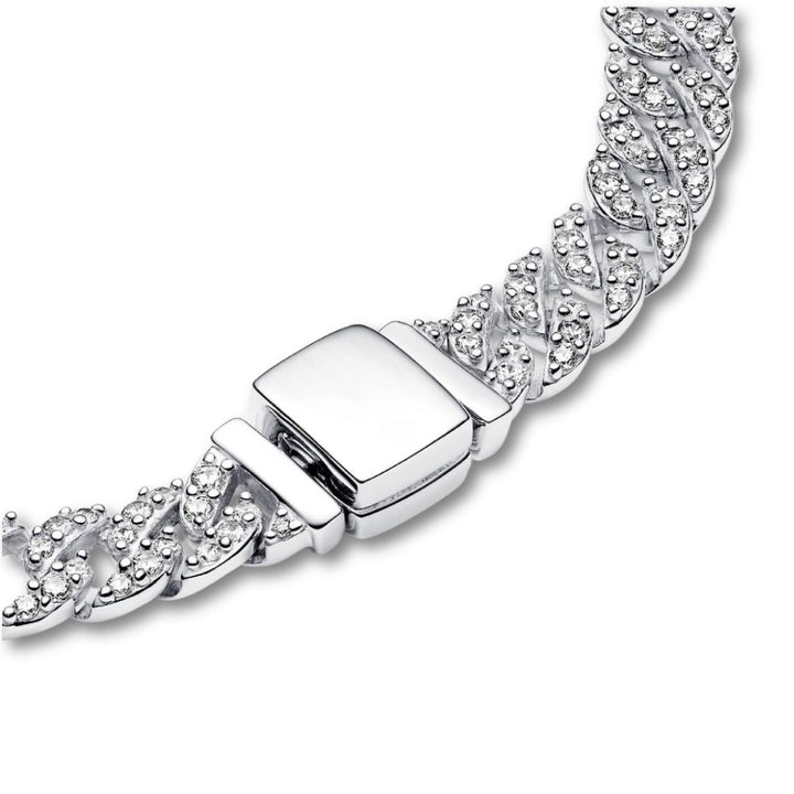 Pavé Cuban Bracelet in Gold