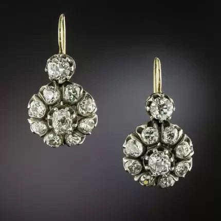 Vintage Mandala Cubic Zirconia Earrings