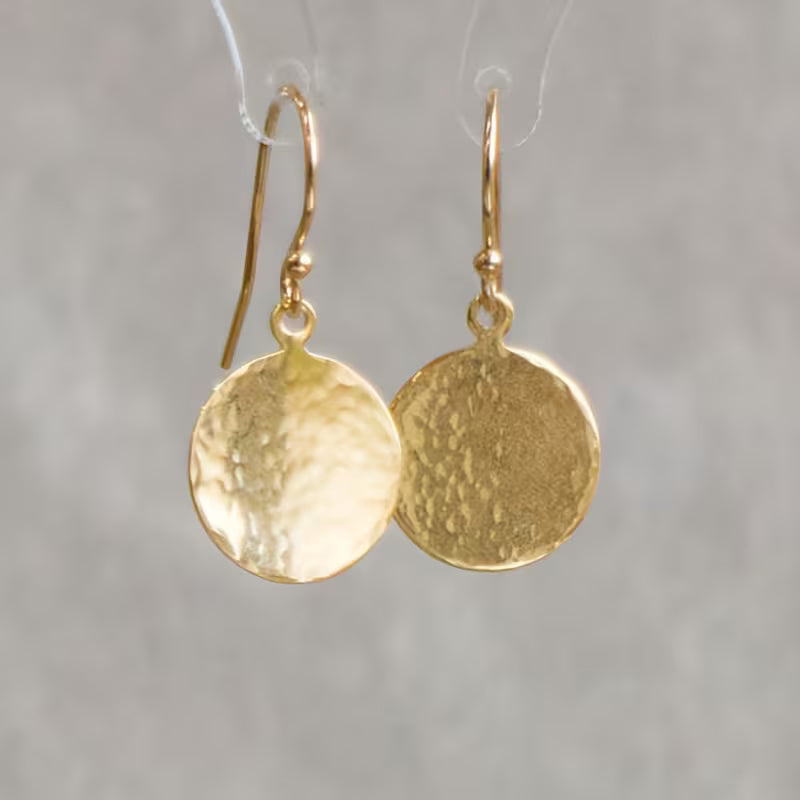 Vintage Hammered Round Earrings
