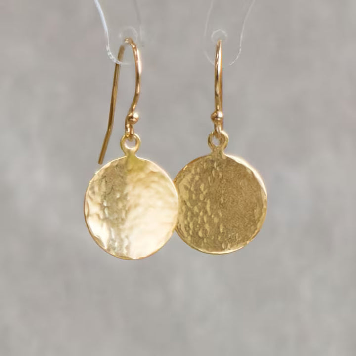 Vintage Hammered Round Earrings