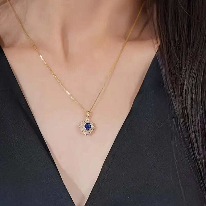 Midnight Blue Gold Necklace