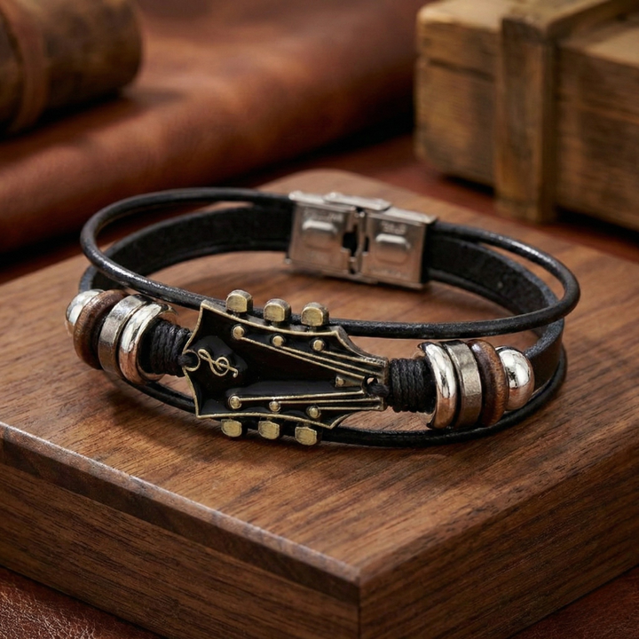 Guitar Leather Bracelet