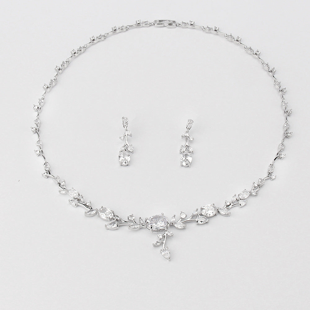Platinum Petal Jewelry Set