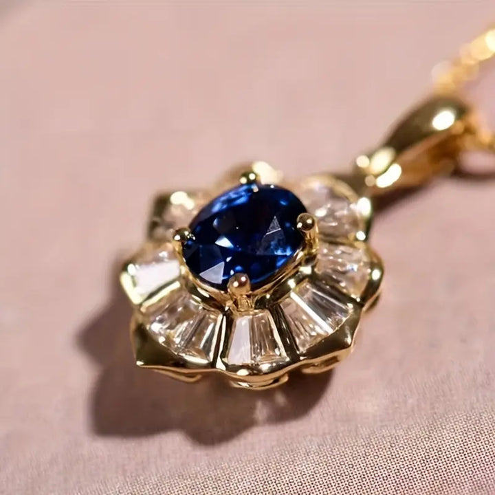 Midnight Blue Gold Necklace