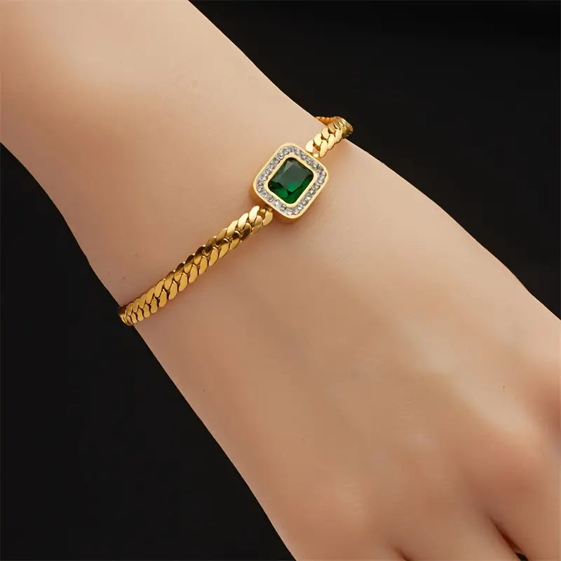 Elegant Emerald Bracelet