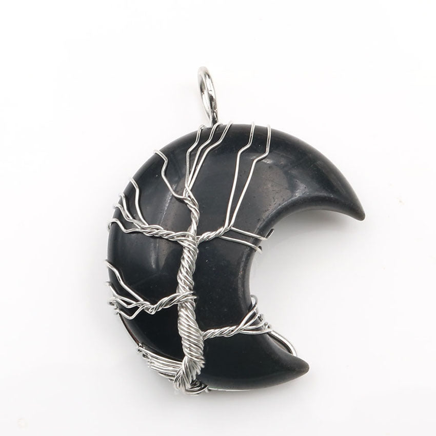 Moonstone Tree of Life Pendant Necklace