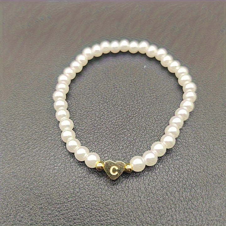 Charming Initial Heart Bracelet