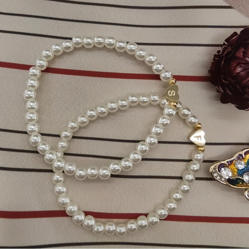 Charming Initial Heart Bracelet