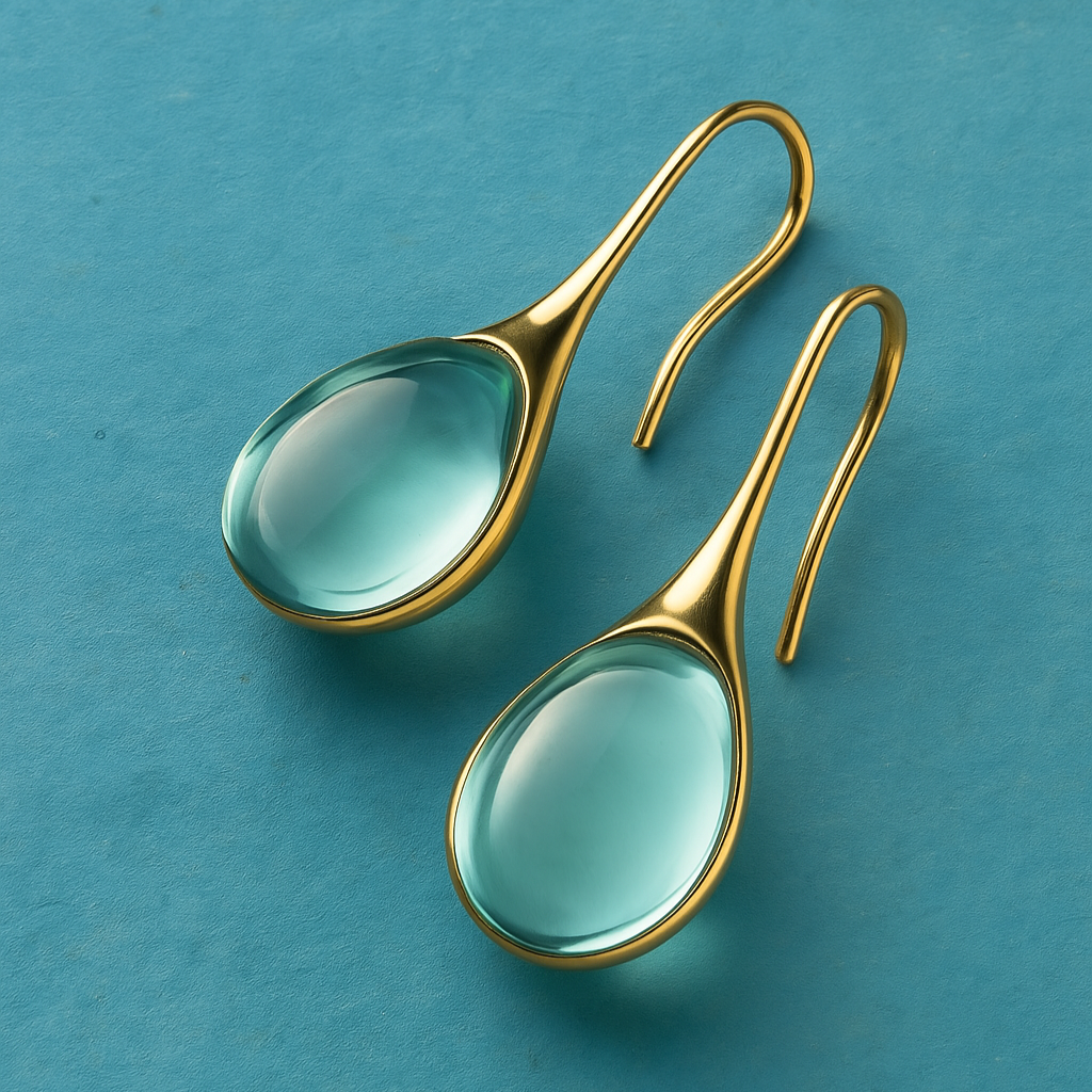 Gold and Silver Crystal Drop Earrings