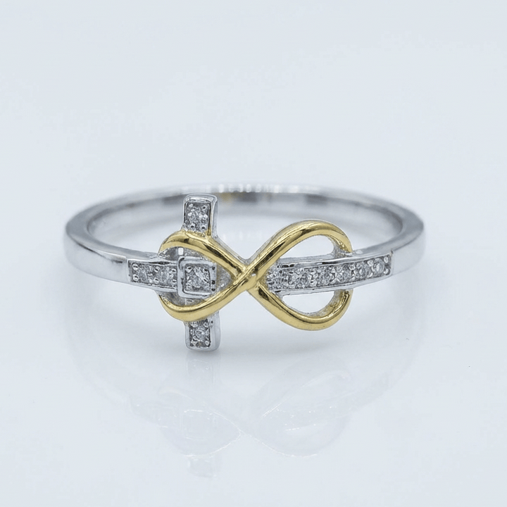 Silver and Gold Plated Cross Ring
