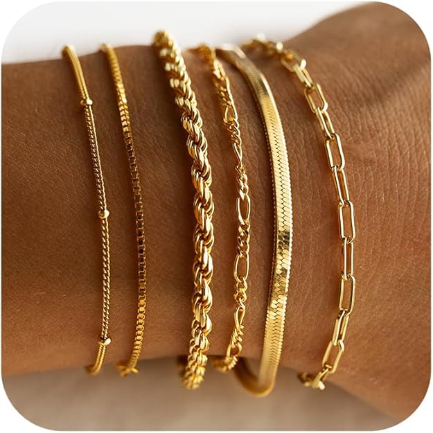 Isabella Gold Bracelet Set