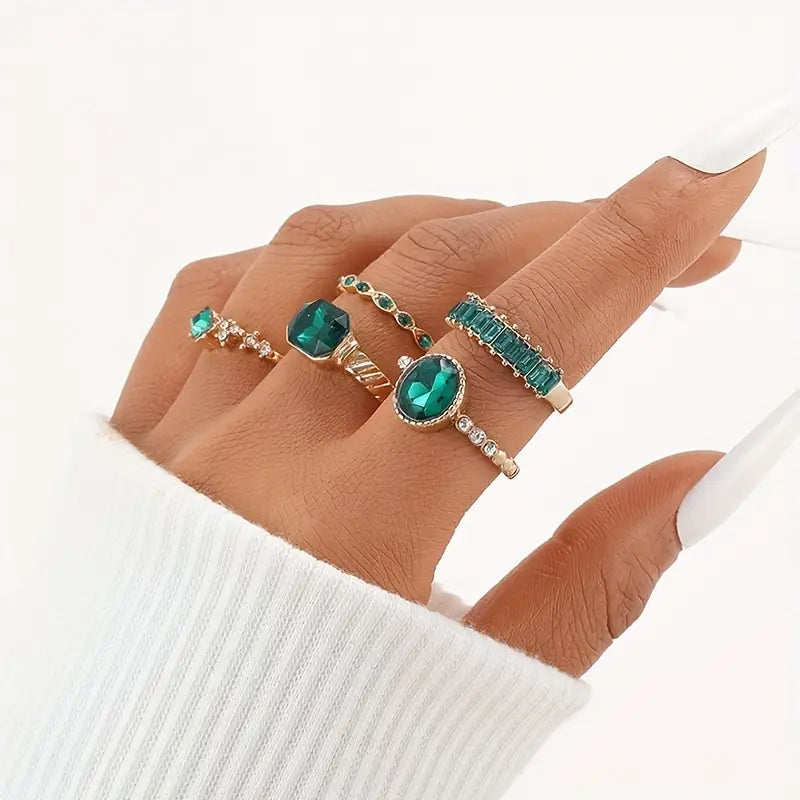 Imperial Emerald Ring Set" can be rewritten as "Regal Emerald Ring Set.