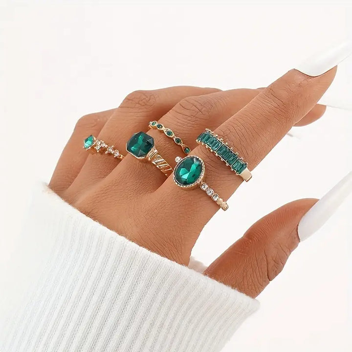 Regal Emerald Ring Collection