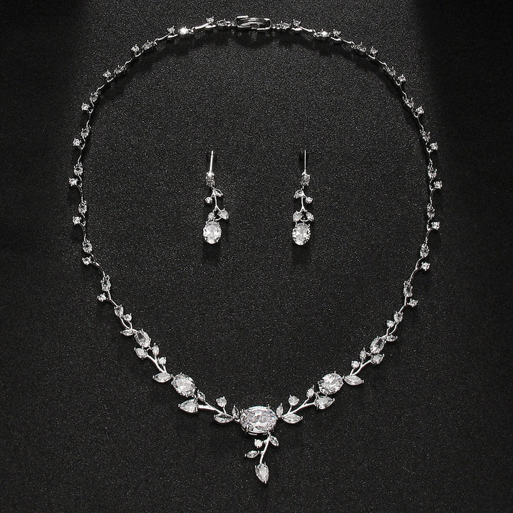 Platinum Petal Jewelry Set