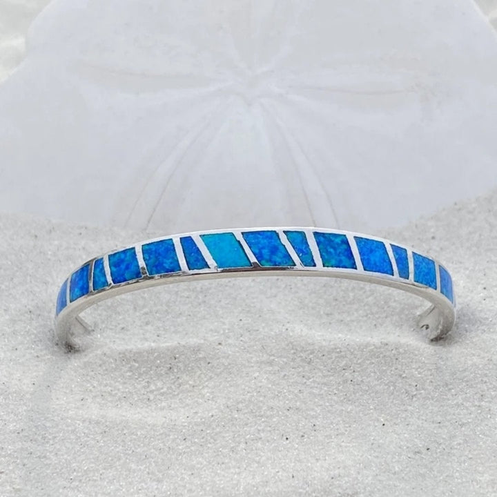 Blue Opal Silver Bracelet
