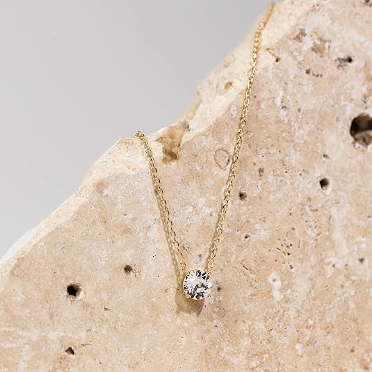 Gold Aurora Crystal Pendant Necklace