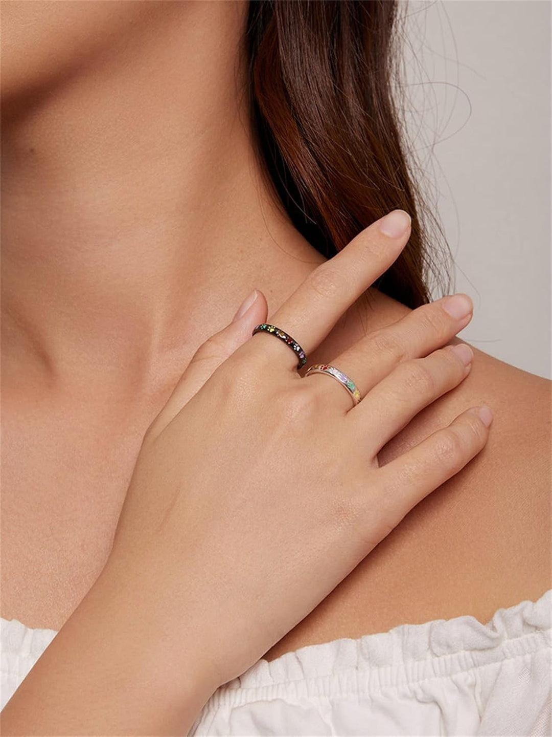 Footprint Design Sterling Silver Ring