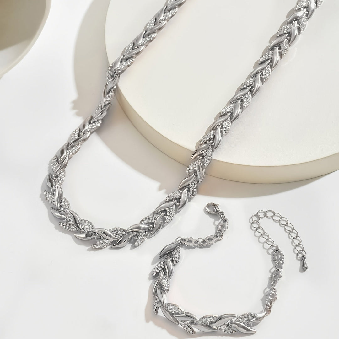 Charming Mermaid Tail Jewelry Set with Crystal Accents