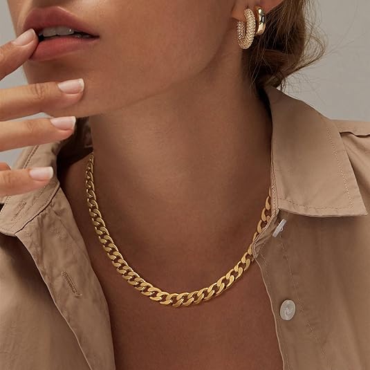 Bold Gold Cuban Chain Necklace