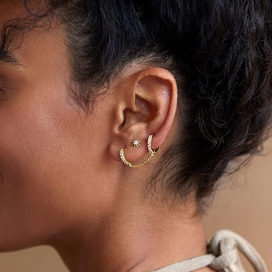 Gold Sunray Earrings