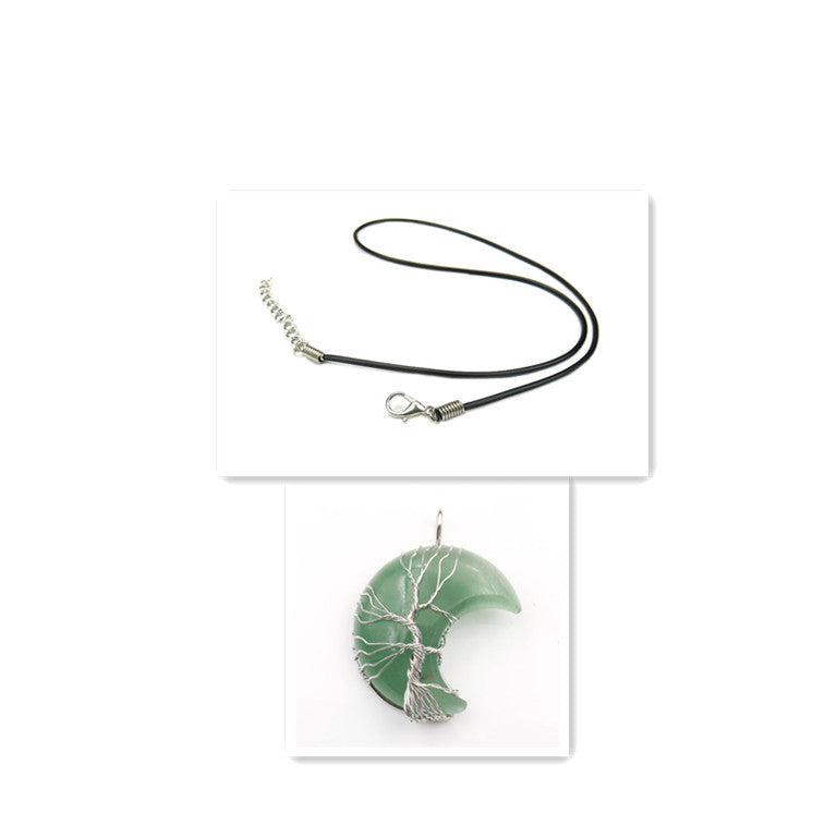 Moonstone Tree of Life Pendant Necklace