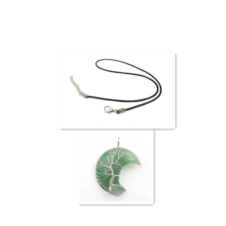 Moonstone Tree of Life Pendant Necklace