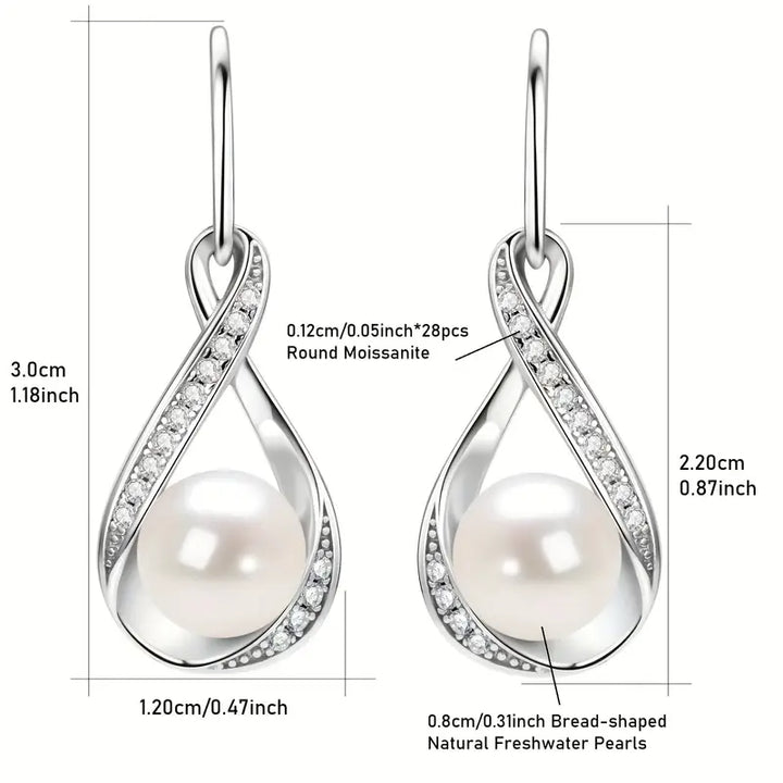 Elegant Gold Pearl Earrings