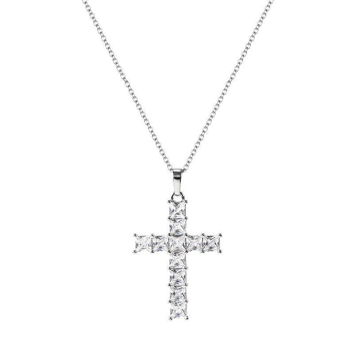 Vibrant Diamond Cross Necklace