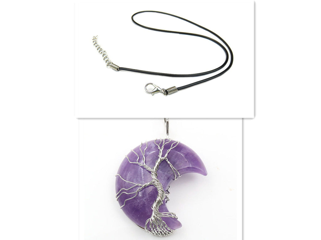 Moonstone Tree of Life Pendant Necklace