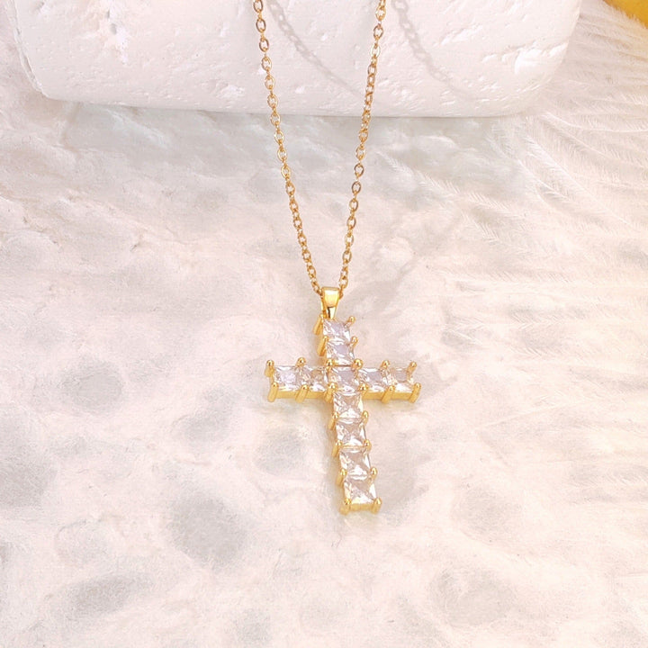 Radiant Cross Collar Necklace