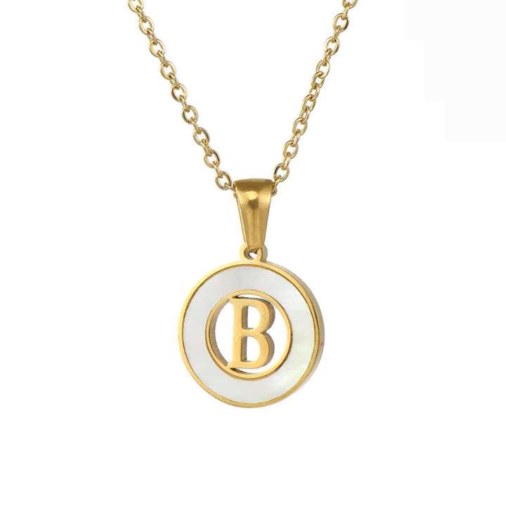 Initial Letter Shell Necklace