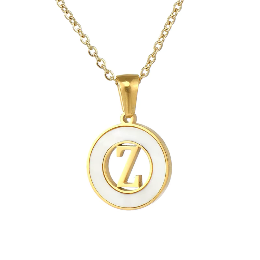 Initial Letter Shell Necklace