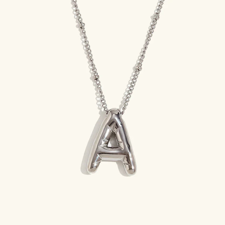 Balloon Initial Gold Necklace